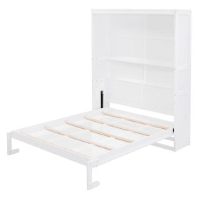 Queen Size Murphy / Wall Bed With Shelves
