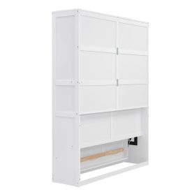 Queen Size Murphy / Wall Bed With Shelves