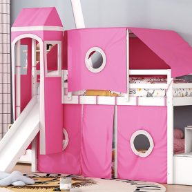 Twin Size Loft Bed With Tent And Tower