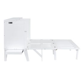 Queen Size Murphy Bed with USB Port and removable Shelves on Each Side