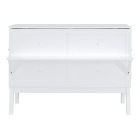 Queen Size Murphy Bed with USB Port and removable Shelves on Each Side