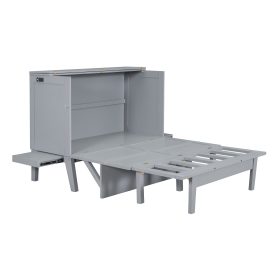 Full Size Murphy Bed with USB Port and removable Shelves