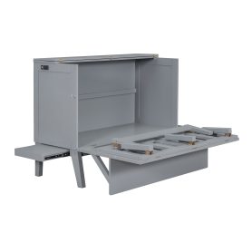 Full Size Murphy Bed with USB Port and removable Shelves