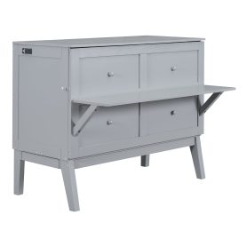 Full Size Murphy Bed with USB Port and removable Shelves