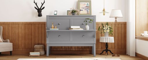Full Size Murphy Bed with USB Port and removable Shelves