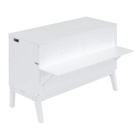 Queen Size Murphy Bed with USB Port and removable Shelves on Each Side