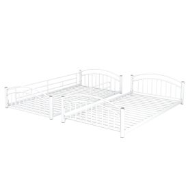 House Shape Twin Over Twin Metal Bunk Bed With Slide
