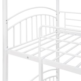 House Shape Twin Over Twin Metal Bunk Bed With Slide