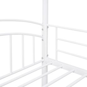 House Shape Twin Over Twin Metal Bunk Bed With Slide