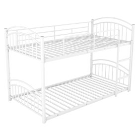 House Shape Twin Over Twin Metal Bunk Bed With Slide