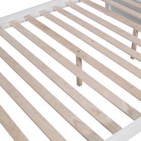 Full over Full Bunk Bed With 2 Drawers and Multi-layer Cabinet