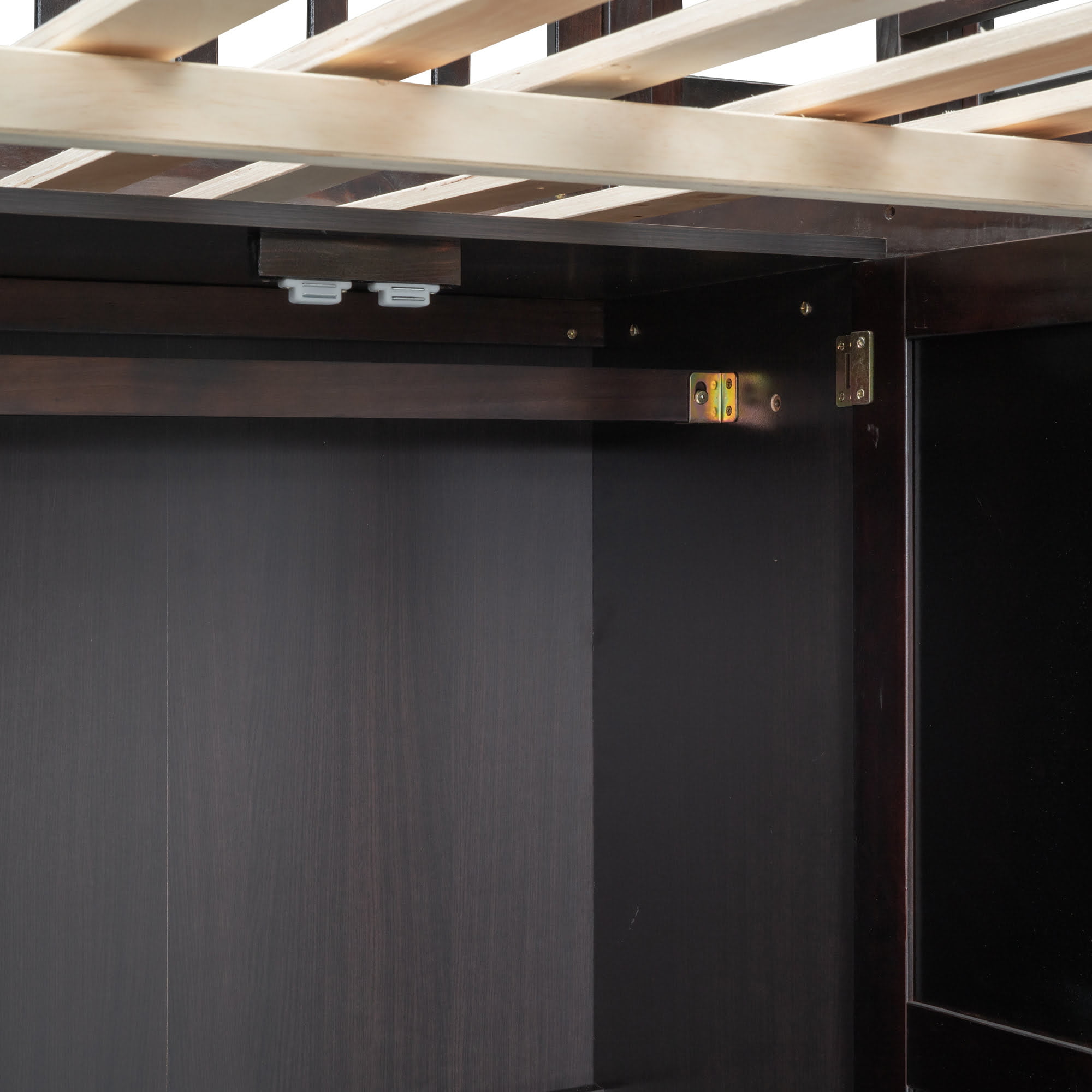 Full Size Loft Bed With Bookshelf, Staircase, Desk and Wardrobe 15 Full Size Loft Bed With Bookshelf, Staircase, Desk and Wardrobe