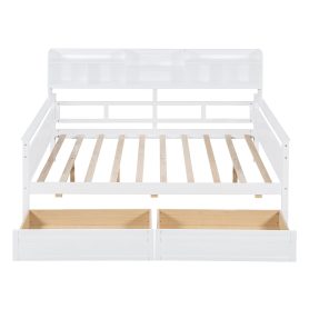 Full Size Daybed With Bedside Shelves And Two Drawers 20 Full Size Daybed With Bedside Shelf And Two Drawers