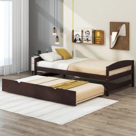Twin Size Platform Bed with Twin Size Trundle