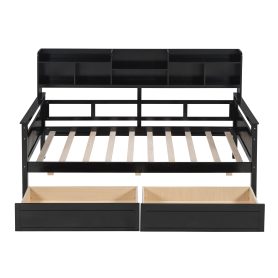 Twin Size Daybed With Bedside Shelves And Two Drawers 22 Twin Size Daybed With Bedside Shelves And Two Drawers