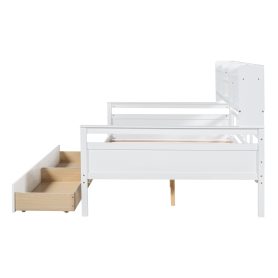 Full Size Daybed With Bedside Shelves And Two Drawers 27 Full Size Daybed With Bedside Shelf And Two Drawers