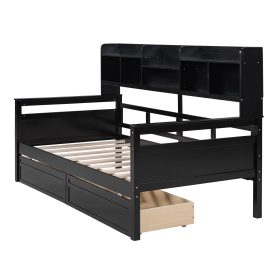 Twin Size Daybed With Bedside Shelves And Two Drawers 24 Twin Size Daybed With Bedside Shelves And Two Drawers