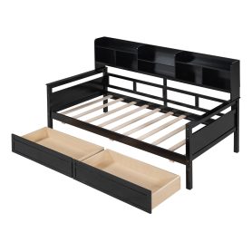 Twin Size Daybed With Bedside Shelves And Two Drawers 25 Twin Size Daybed With Bedside Shelves And Two Drawers