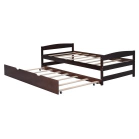 Twin Size Platform Bed with Twin Size Trundle