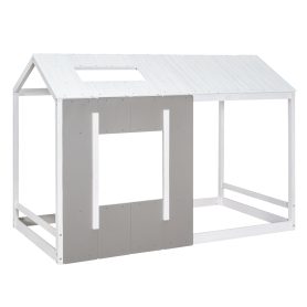 Twin Size House Platform with Roof and Window 23 Twin Size House Platform with Roof and Window