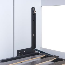 Twin Size Murphy Bed with Open Shelves and Storage Drawers, Built-in Wardrobe and Table