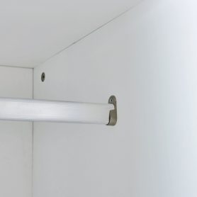 Twin Size Murphy Bed with Open Shelves and Storage Drawers, Built-in Wardrobe and Table