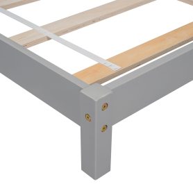 Full House-Shaped Floor Bed With Handrails and Slats