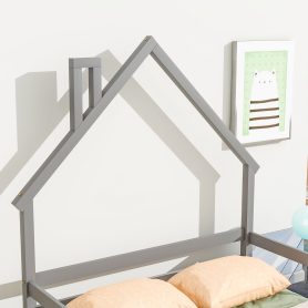 Full House-Shaped Floor Bed With Handrails and Slats 28 Full House-Shaped Floor Bed With Handrails and Slats