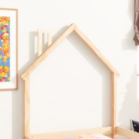 Twin Size Floor Bed With House-shaped Headboard 25 Twin Size Floor Bed With House-shaped Headboard