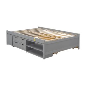 Versatile Full Daybed with Trundle,Under bed Storage Box and Nightstand