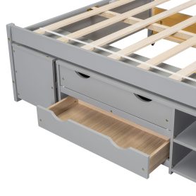 Versatile Full Daybed with Trundle,Under bed Storage Box and Nightstand