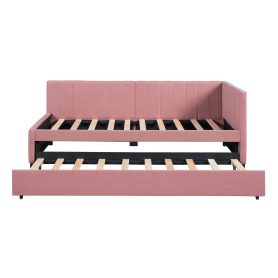 Upholstered Daybed with Trundle, Twin Size