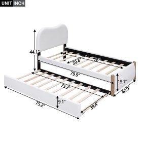 Twin Size Upholstered Platform Bed With Wood Supporting Feet And Twin Size Trundle 19 Twin Size Upholstered Platform Bed With Wood Supporting Feet And Twin Size Trundle