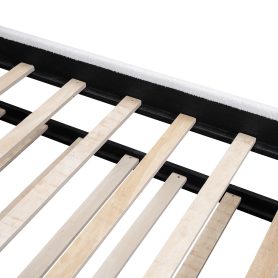 Twin Size Upholstered Platform Bed With Wood Supporting Feet And Twin Size Trundle 26 Twin Size Upholstered Platform Bed With Wood Supporting Feet And Twin Size Trundle