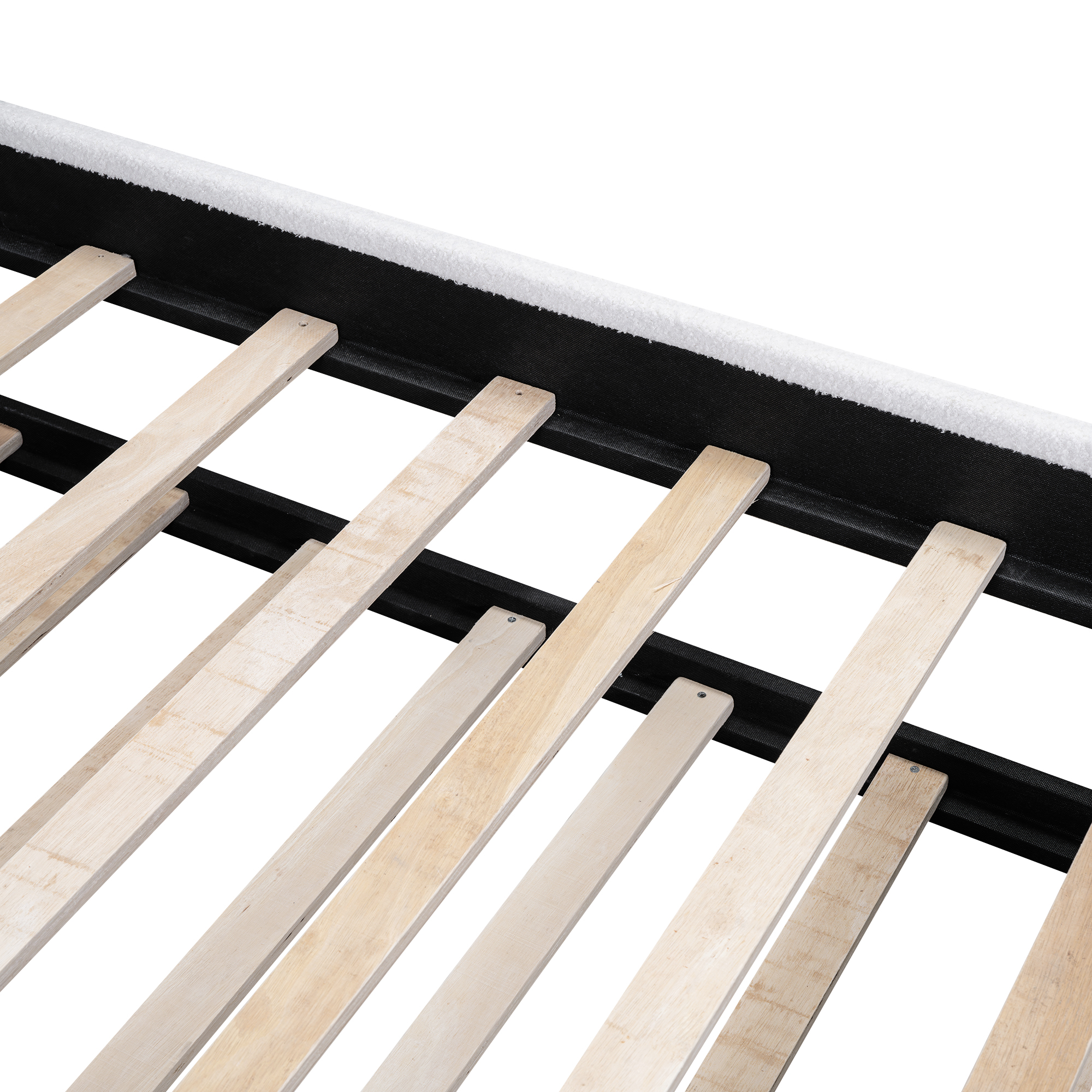 Twin Size Upholstered Platform Bed With Wood Supporting Feet And Twin Size Trundle 14 Twin Size Upholstered Platform Bed With Wood Supporting Feet And Twin Size Trundle