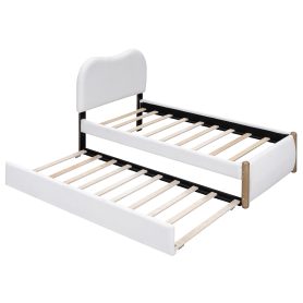 Twin Size Upholstered Platform Bed With Wood Supporting Feet And Twin Size Trundle 21 Twin Size Upholstered Platform Bed With Wood Supporting Feet And Twin Size Trundle