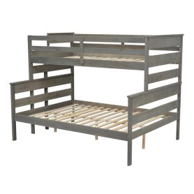 Wood Twin XL over Queen Bunk Bed with Ladder