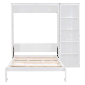 Full Size Murphy Bed Wall Bed with Shelves