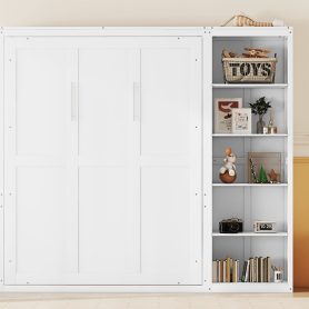 Full Size Murphy Bed Wall Bed with Shelves
