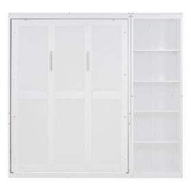 Full Size Murphy Bed Wall Bed with Shelves