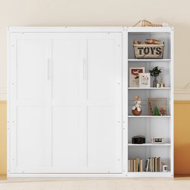 Full Size Murphy Bed Wall Bed with Shelves