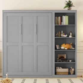 Queen Size Wall Bed Murphy Bed With Shelves