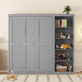 Queen Size Wall Bed Murphy Bed With Shelves