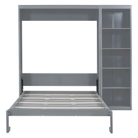 Queen Size Wall Bed Murphy Bed With Shelves