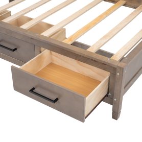 Twin Size Lounge Daybed with Storage Shelves, Cork Board, USB Ports and 3 Drawers