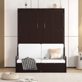 Queen Size Murphy Bed Wall Bed with Cushion