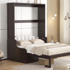 Queen Size Murphy Bed Wall Bed with Cushion