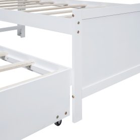 Twin Size Platform Bed with Storage LED Headboard, Twin Size Trundle and 3 Drawers 34 Twin Size Platform Bed with Storage LED Headboard, Twin Size Trundle and 3 Drawers