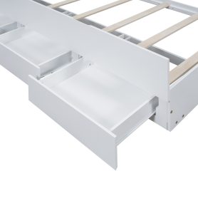 Twin Size Platform Bed with Storage LED Headboard, Twin Size Trundle and 3 Drawers 36 Twin Size Platform Bed with Storage LED Headboard, Twin Size Trundle and 3 Drawers