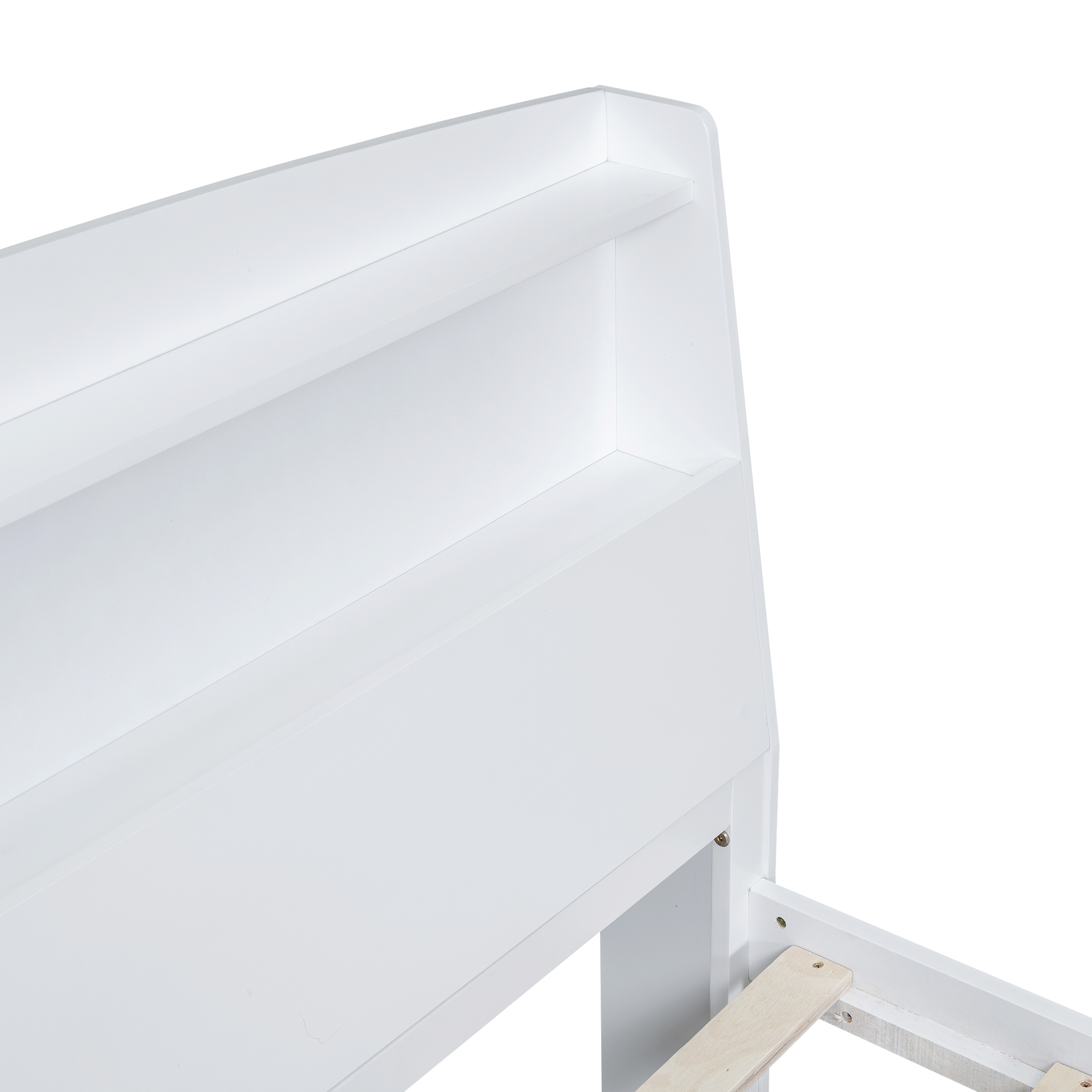 Full Size Platform Bed with Storage LED Headboard, Twin Size Trundle and 3 Drawers 17 Full Size Platform Bed with Storage LED Headboard, Twin Size Trundle and 3 Drawers